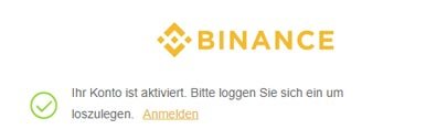 Binance Registrierung