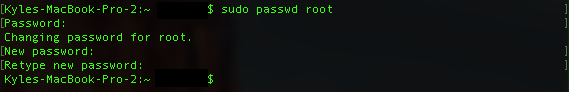 Confirming your root password
