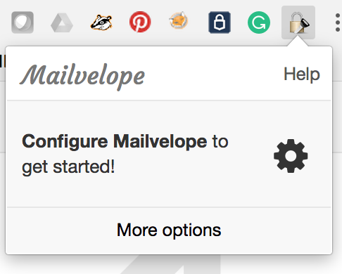 Mailvelope initial configuration