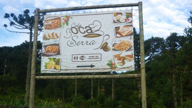 Cafe Boca da Serra sign