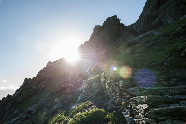 Skellig Island sunset steps
