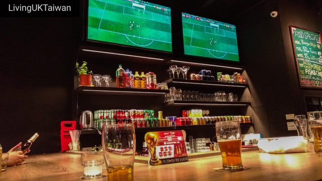Watching football in a bar, Taiwan