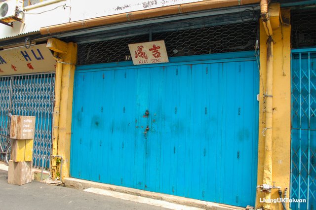 Blue doors at Malacca Malaysia