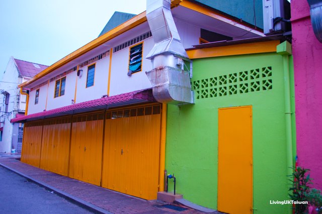 Yellow doors in Malcca, Malaysia