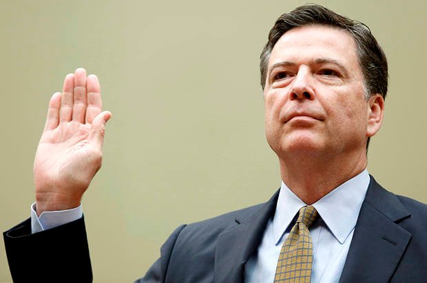 Image result for photo of James Comey oath of office