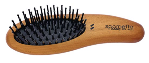 Spornette Carry On Wooden Handle Oval Cushion Mini Hair Travel Brush