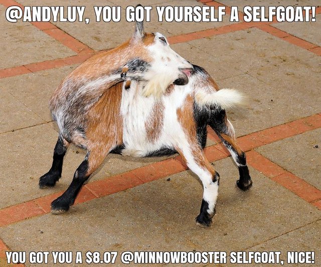 @andyluy got you a $8.07 @minnowbooster upgoat, nice!
