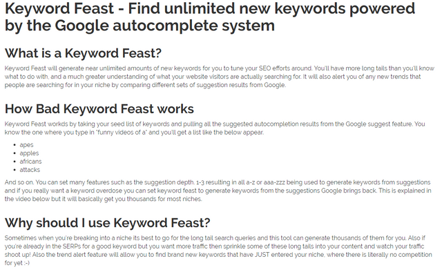 Keyword-feast