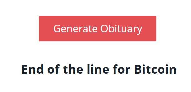 Bitcoin died