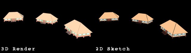 Isle Of Write Treasure Map Bay Huts Before and After