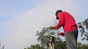 Painting under the open skies