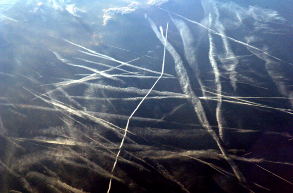 Image of Chemtrails from satellite