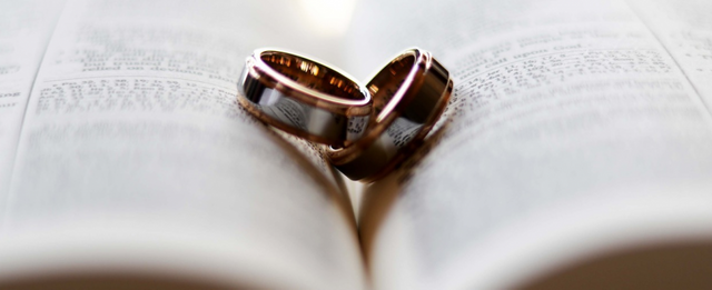 Wedding Rings on Bible