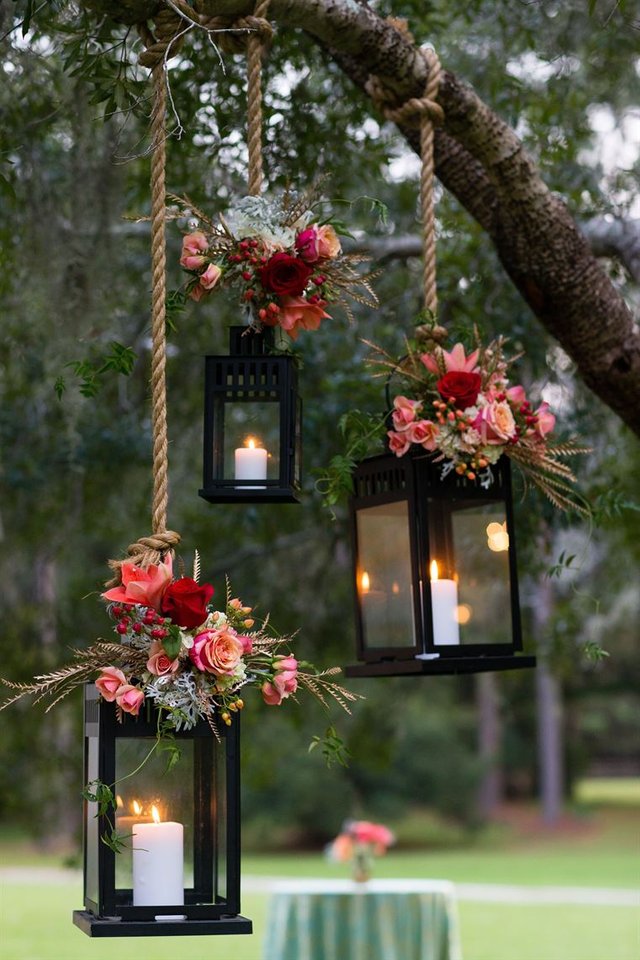 Hanging Lanterns Rustic Wedding Ideas