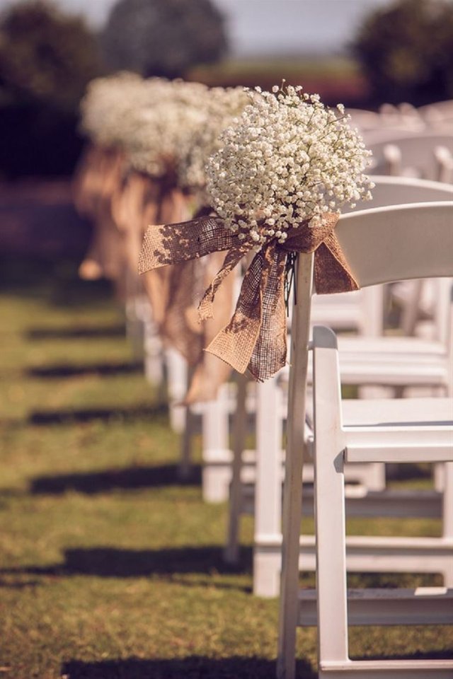 Burlap And Lace Chair Décor Wedding Ideas