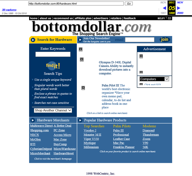BottomDolar in 1998