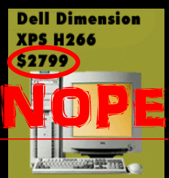 Dell PC for $2799 in 1997