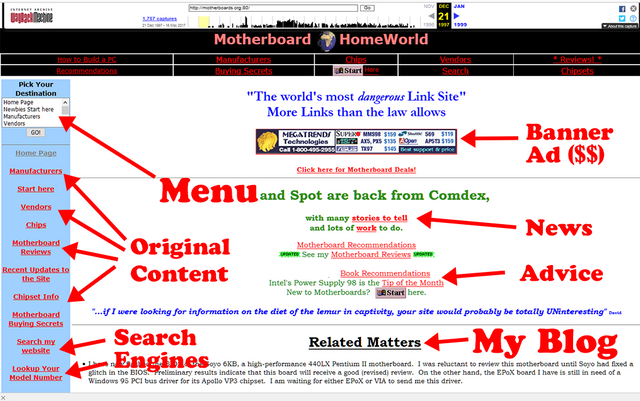 The Motherboard HomeWorld in December 1997