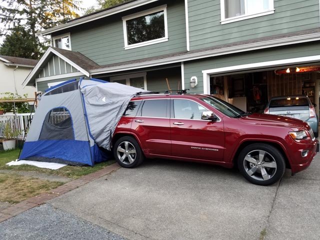 My 2015 Jeep with Attached Tent