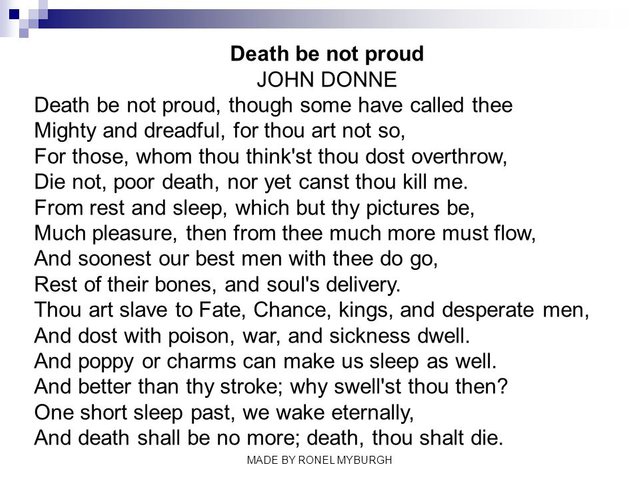 what type of poem is death be not proud