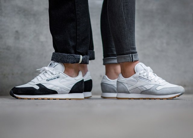 reebok classic leather on foot