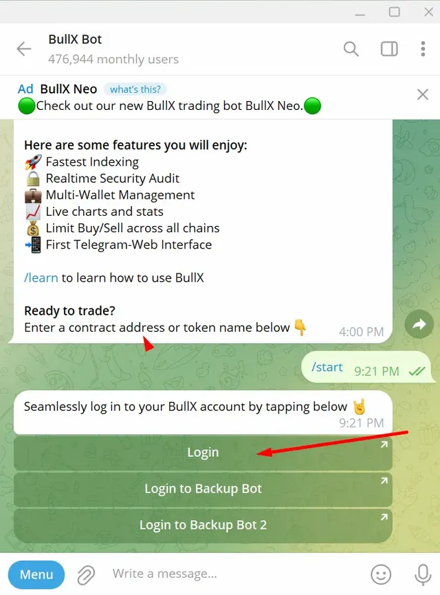 fin memecoins with Bullx