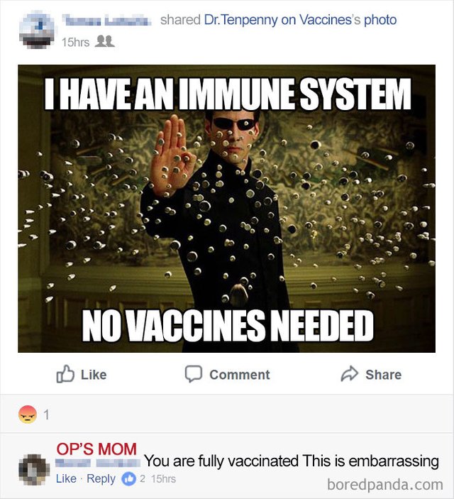 Anti-Vaxxers Edgy Meme Didn't Go Quite As Planned...