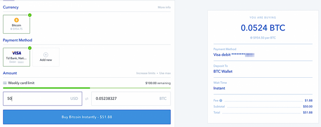 Ultimately, and frustratingly, it was back to the desktop. So far, the actual process of buying bitcoin was simple — the app itself was my only nemesis. My $50 ended up buying 0.0524 of one bitcoin.