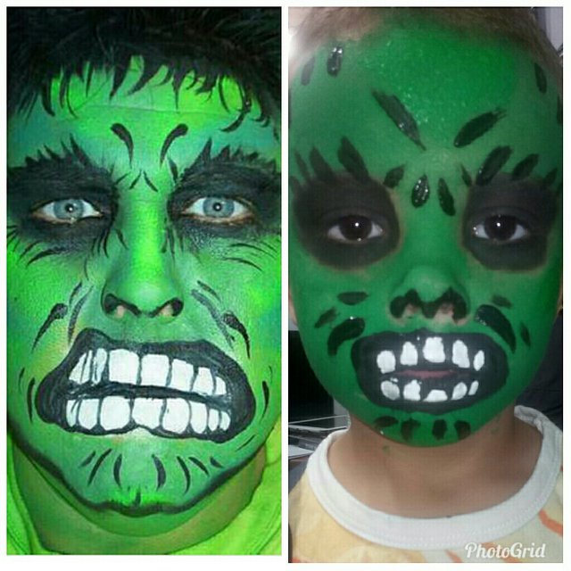 Hulk Pintacaritas Face paint Steemit