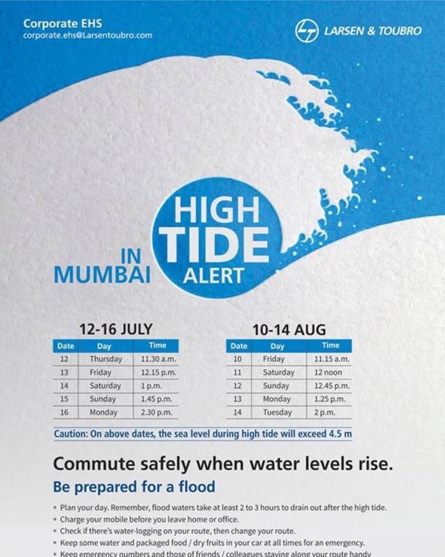 Mumbai high tide alert — Steemit