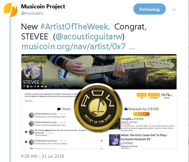 Musicoin Artist of the Week - STEVEE