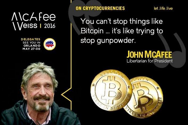 John Mcafee Predicted Bi!   tcoin At 5 000 By The End Of 2017 Steemit - 