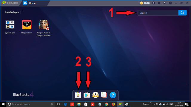 how to search a game on bluestacks 4