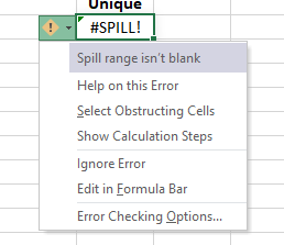 Excel Dynamic Arrays 