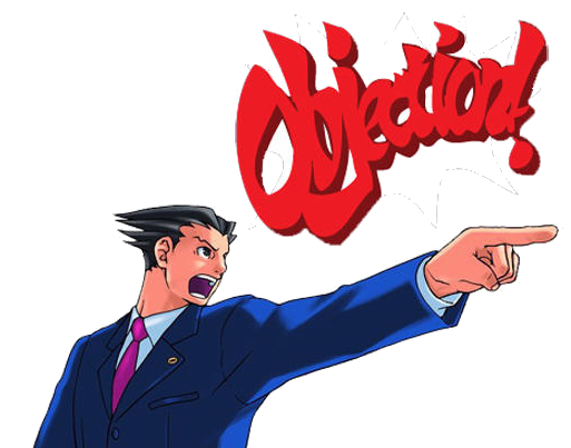 Man saying objection forcefully