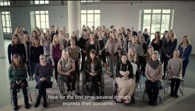 Still from the documentary "De Vaccinered Piger" about girls in Denmark injured by the HPV vaccine
