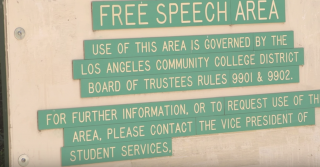 campus free speech zone