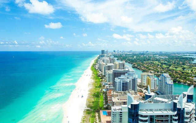 Miami coastline. Florida, one of the most beautiful states in America