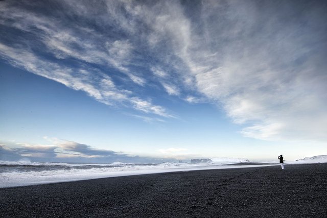 Black sand beach, Iceland