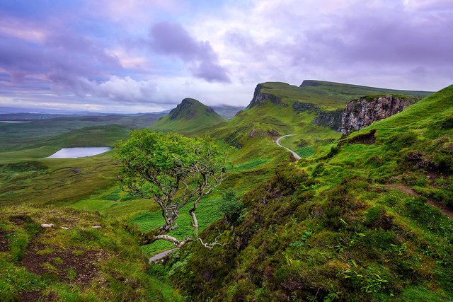 One of the many dramatic landscapes on the Isle of Skye in Scotland