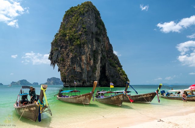 Phra Nang Beach in Krabi, Thailand, one of the world's most beautiful beaches