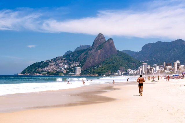 Ipanema Beach in Rio de Janeiro, Brazil, one of the world's most beautiful beaches