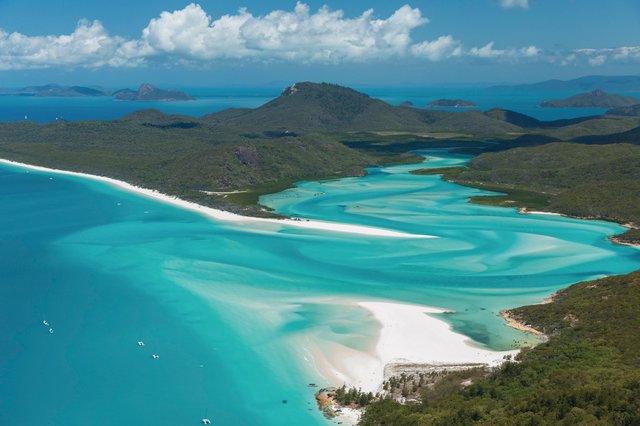 Whitehaven Beach in Whitsunday Island, Australia, one of the world's most beautiful beaches