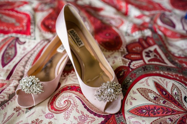 blush wedding shoes