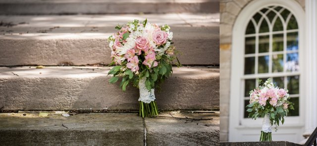 soft pink wedding bouquet