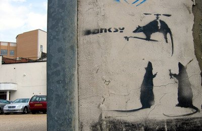 Banksy Flying Rats