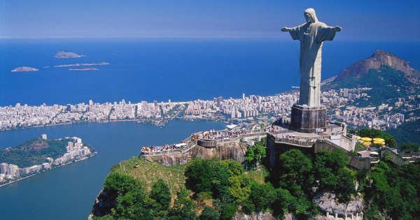 Rio de Janeiro mit seinem Cocovado mit der Christusstatue. 