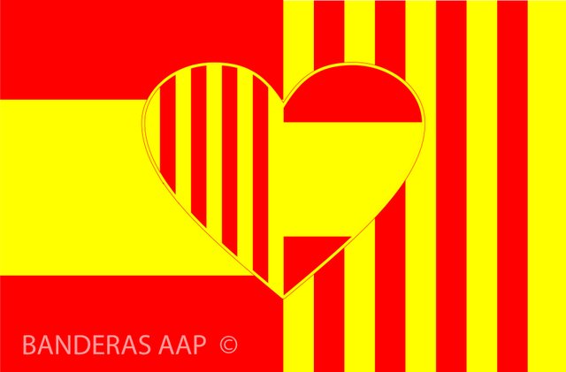 Flag Spanish-Catalan heart