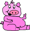 Laughing Pig 2 clip art