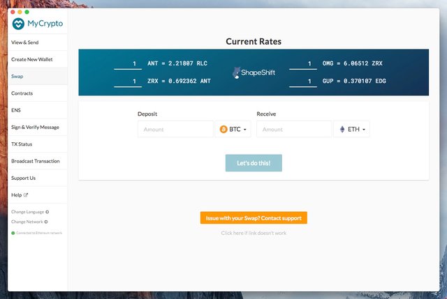 MyCrypto Wallet Ethereum ERC20